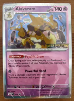 Alakazam MEP003. Mega Evolution Pokemon TCG Prerelease Promo Sealed Cards - Image 1