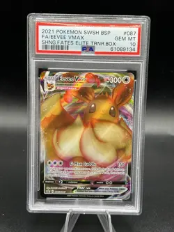 Eevee VMAX SWSH087 SWSH: Sword & Shield Promo Cards Holo PSA 10 - Image 1