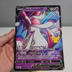 Pokemon TCG Celebrations Dark Sylveon V SWSH134 Jumbo Black Star Promo Card - Image 2