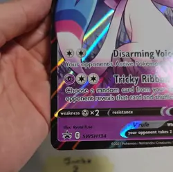 Pokemon TCG Celebrations Dark Sylveon V SWSH134 Jumbo Black Star Promo Card - Image 5
