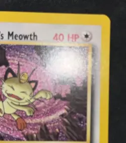 Team Rocket's Meowth 18/53 Black Star Wotc Promo Pokemon Card TCG English - Image 5