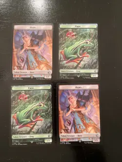 Hero 0009 Frog 0018 Token X4X NM/M Final Fantasy FIN Magic MTG - Image 1