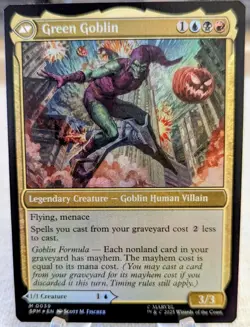 Norman Osborn Green Goblin 0039 Foil Marvel’s Spider-Man SPM MTG Magic Mythic - Image 2