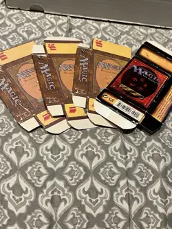 3x MTG * Revised Empty Deck Box & 1x Fourth Edition (Used) Magic the Gathering - Image 1
