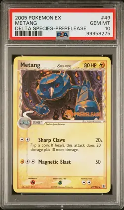2005 POKEMON EX DELTA SPECIES #49 METANG DELTA SPECIES-PRERELEASE PSA 10 - Image 1