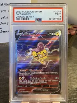 2023 Pokemon SWSH FA Raikou v Crown Zenith #GG41/GG70 PSA 9 - Image 1