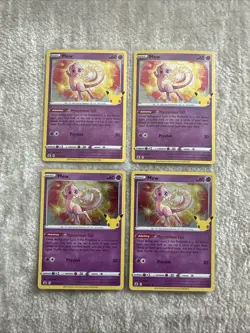 Pokemon Celebrations Mew 011/025 Holo Rare Lot of 4 - Image 1
