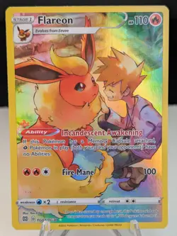 Pokemon Flareon TG01/TG30 Swsh09: Brilliant Stars Trainer Gallery Foil Near Mint - Image 1