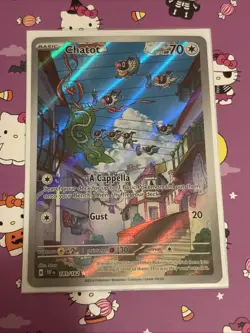 Pokemon TCG Chatot 181/162 Scarlet Violet Temporal Forces Ultra Rare - Image 1