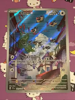 Pokemon TCG Chatot 181/162 Scarlet Violet Temporal Forces Ultra Rare - Image 2