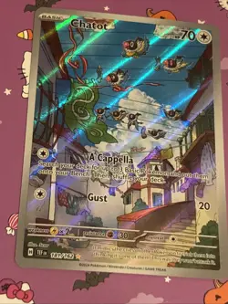 Pokemon TCG Chatot 181/162 Scarlet Violet Temporal Forces Ultra Rare - Image 4
