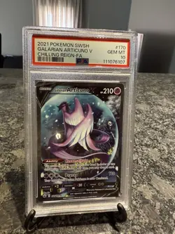 2021 Pokemon Sword & Shield Chilling Reign Full Art, Galarian Articuno V PSA 10 - Image 1