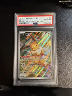 2025 POKEMON SVP EN-SV BLACK STAR PROMO #173 EEVEE PSA 10 - Image 1