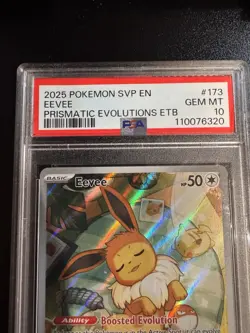 2025 POKEMON SVP EN-SV BLACK STAR PROMO #173 EEVEE PSA 10 - Image 3