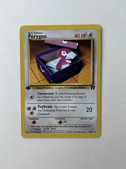 1st Edition Porygon 48/82 Team Rocket WOTC Vintage Pokemon - Image 1