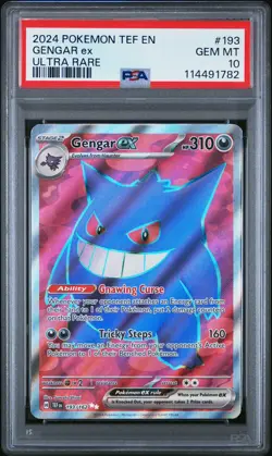 2024 POKEMON TEF EN-TEMPORAL FORCES ULTRA RARE #193 GENGAR EX PSA 10 - Image 1