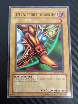 Yugioh Left Leg of the Forbidden One DB1-EN136 Common Unlimited LP - Image 1