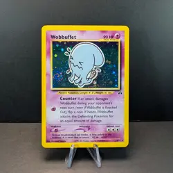 Pokemon TCG Swirl'd Wobbuffet Neo Discovery 16 Holo Unlimited Holo Rare Card - Image 1