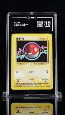 TAG 10 Graded Lot Gem Mint Vintage Voltorb Porygon Pokemon Card Trainer - Image 1