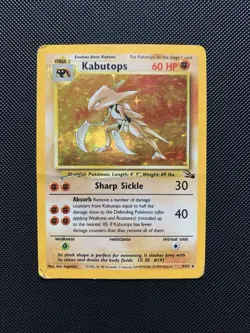 Pokemon TCG Kabutops Fossil Holo Card 9/62 Unlimited Edition Rare - Image 1