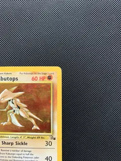 Pokemon TCG Kabutops Fossil Holo Card 9/62 Unlimited Edition Rare - Image 3