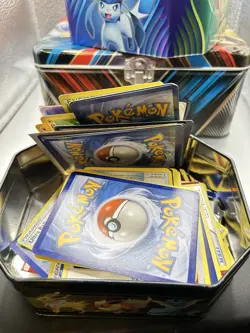 Three Pokemon Tins With Pokemon Cards+. Few Dents. Good Condition. - Image 5