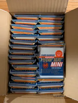 KMC Card Barrier Hyper Mat Mini Sleeves White Case 30 packs of 60 1800 Sleeves - Image 1