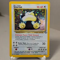 Pokemon TCG Snorlax Jungle Holo Unlimited Rare Card 11/64 NM-LP Condition - Image 1