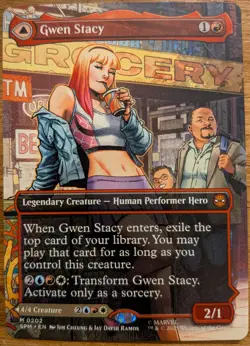 Magic the Gathering Spider-Man Gwen Stacy Borderless NON FOIL MTG - Image 2
