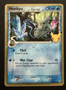 Pokemon Card Mimikyu SWSH136 Delta Species 25th Celebrations Black Star Promo NM - Image 1