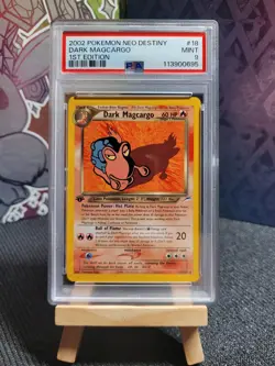 2002 PSA 9 Pokemon 1st Edition Dark Magcargo 18/105 Neo Destiny - Image 1