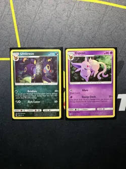 Umbreon 120/214 and Espeon 89/214 Cosmos Holo NM Pokemon Card English - Image 3