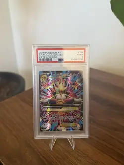 2016 POKEMON XY FATES COLLIDE #118 FULL ART/M ALAKAZAM EX PSA 9 - Image 1