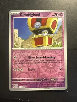 2023 Pokemon Scarlet Violet Surging Sparks Gimmighoul 97 /191 Reverse Holo Foil - Image 1