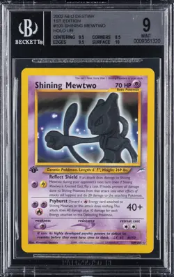 POKEMON NEO DESTINY 1ST EDITION HOLO #109 SHINING MEWTWO BGS 9 - Image 1