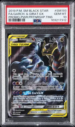 2019 POKEMON SM BLACK STAR PROMO #SM193 FULL ART/GARCHOMP & GIRATINA GX PSA 10 - Image 1