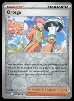 Ortega 190/197 Reverse Holo Pokemon Obsidian Flames NM - Image 1