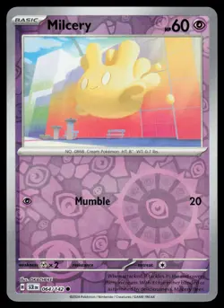 Milcery 064/142 Reverse Holo Pokemon Stellar Crown NM - Image 1