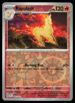 Rapidash 020/142 Reverse Holo Pokemon Stellar Crown NM - Image 1