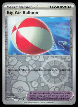 Big Air Balloon 155/165 Reverse Holo Pokemon Scarlet & Violet 151 NM - Image 1
