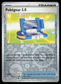 Pokegear 3.0 186/198 Reverse Holo Pokemon Scarlet & Violet NM - Image 1