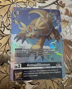 Digimon Card Game Armadillomon Alternate Art Foil P-121 Promo - Image 1