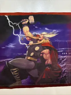 2004 Marvel TCG VS System Thor Playmat Upper Deck Trading Card Game Playmat - Image 3