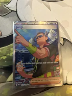 Judge 222/182 Pokemon TCG Destined Rivals Full Art Secret Rare Card NM Condition - Image 1