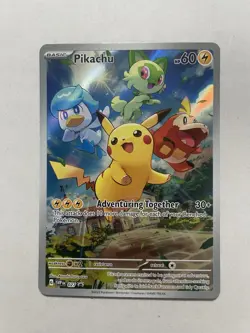 Pokemon - Pikachu SVP 027 Scarlet & Violet Promo Card Paldea Evolved - Image 1