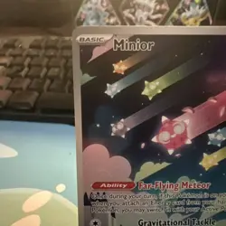 Pokemon TCG Minior Card 201/182 Paradox Rift Holo Illustration Rare NM Condition - Image 2