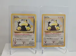 Snorlax Non Holo Rare Base Set 2 And Jungle Pokemon Card Lot Of 2 - Image 1