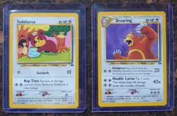 Ursaring 34/75, Non Holo Rare, Neo Discovery, Unlimited Pokemon Card + Teddiursa - Image 1