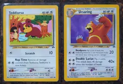Ursaring 34/75, Non Holo Rare, Neo Discovery, Unlimited Pokemon Card + Teddiursa - Image 3