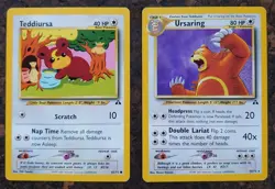 Ursaring 34/75, Non Holo Rare, Neo Discovery, Unlimited Pokemon Card + Teddiursa - Image 5